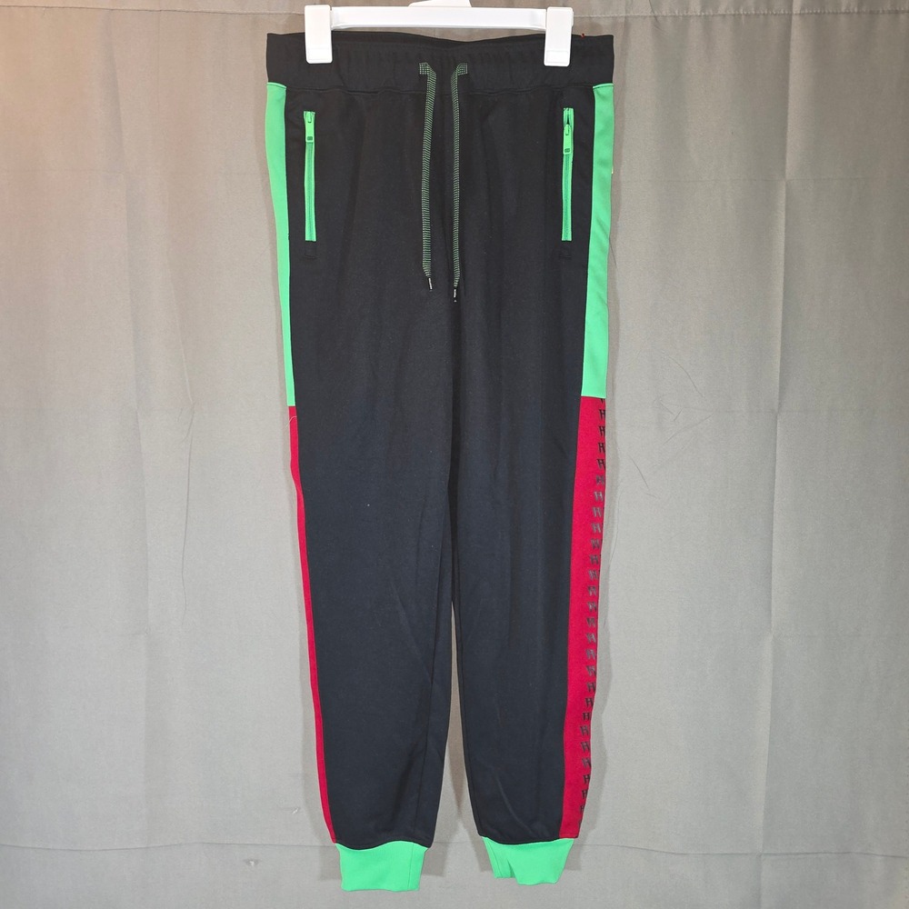 Houston White x Target Mens Colorblock Track Pants Black Green Red HWMF22-318B S